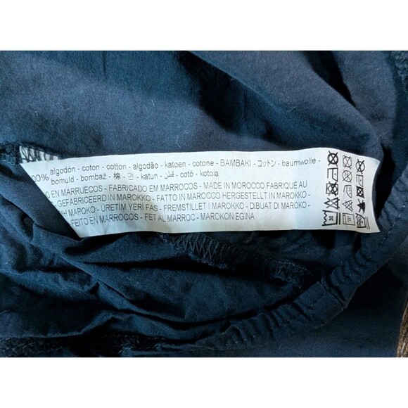 Zara Mini Dress in Dark Blue Size Large Balloon Sleeves Contemporary 139 - Picture 6 of 8